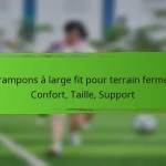 Crampons à large fit pour terrain ferme : Confort, Taille, Support