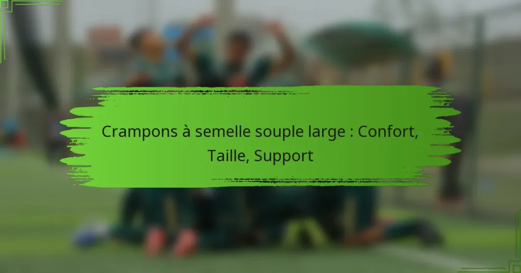 Crampons à semelle souple large : Confort, Taille, Support