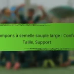 Crampons à semelle souple large : Confort, Taille, Support