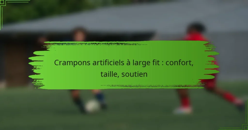 Crampons artificiels à large fit : confort, taille, soutien