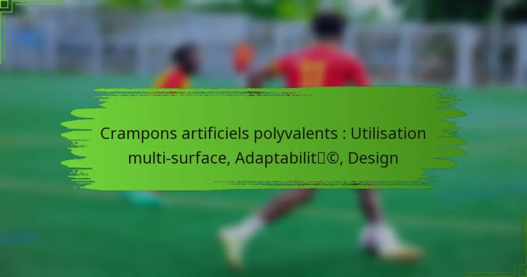Crampons artificiels polyvalents : Utilisation multi-surface, Adaptabilité, Design