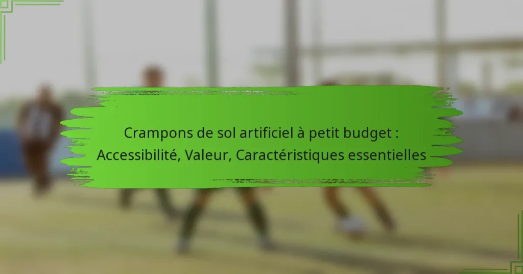Crampons de sol artificiel à petit budget : Accessibilité, Valeur, Caractéristiques essentielles