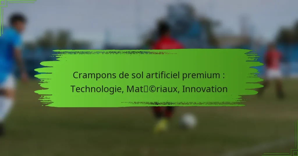 Crampons de sol artificiel premium : Technologie, Matériaux, Innovation