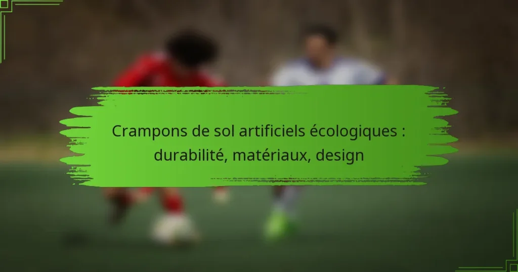 Crampons de sol artificiels écologiques : durabilité, matériaux, design