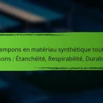 Crampons en matériau synthétique toutes saisons : Étanchéité, Respirabilité, Durabilité