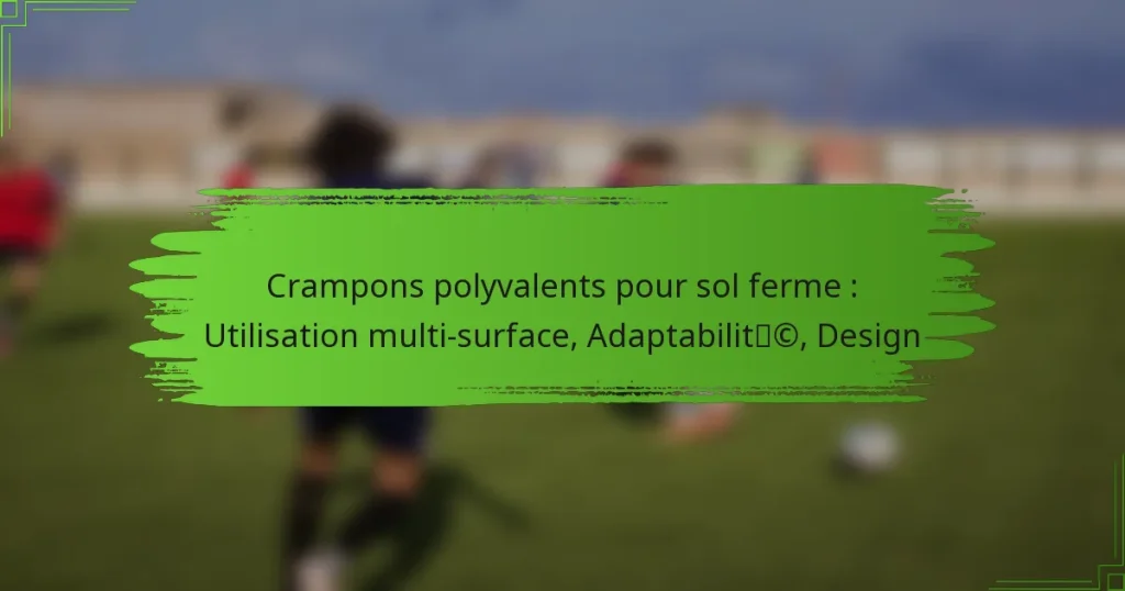 Crampons polyvalents pour sol ferme : Utilisation multi-surface, Adaptabilité, Design