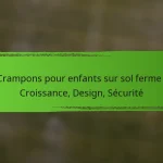 Crampons pour enfants sur sol ferme : Croissance, Design, Sécurité