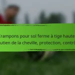 Crampons pour sol ferme à tige haute : soutien de la cheville, protection, contrôle