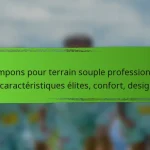 Crampons pour terrain souple professionnels : caractéristiques élites, confort, design