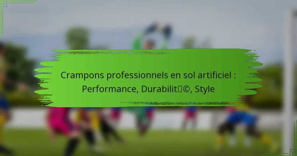 Crampons professionnels en sol artificiel : Performance, Durabilité, Style