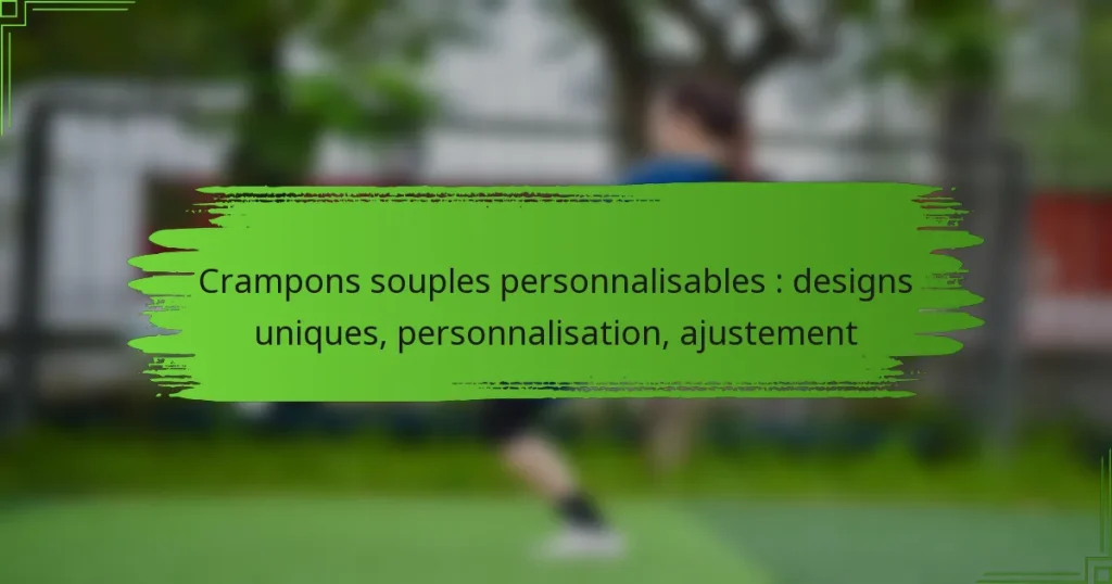 Crampons souples personnalisables : designs uniques, personnalisation, ajustement