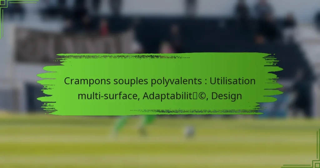 Crampons souples polyvalents : Utilisation multi-surface, Adaptabilité, Design